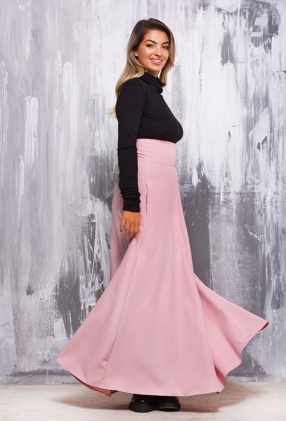All season skirt, Lovely Long Maxi Skirt, High or Low Waist Skirt, Long Waistband Skirt