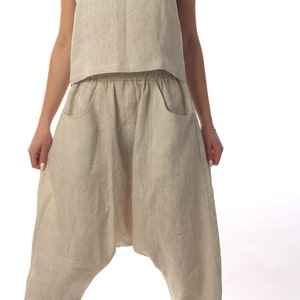 Linen Pants, Harem Pants, Women Pants, Plus Size Clothing, Baggy Pants ...