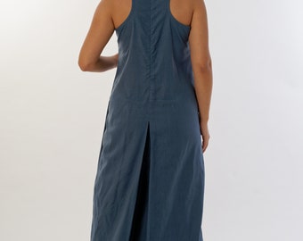 Handmade  Racerback Palazzo Jumpsuit Women, Cutout Wide Leg One Piece, Summer Resort