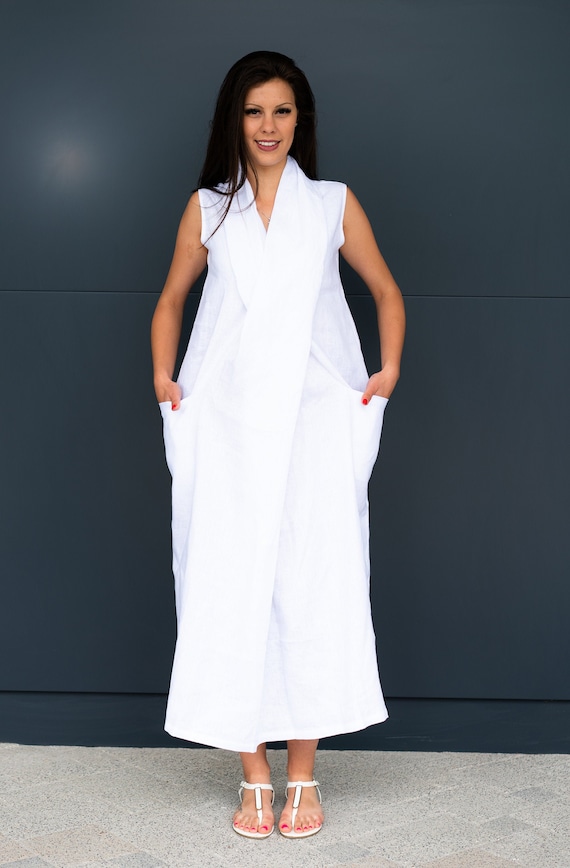 Linen Kimono Dress, Linen Dress, Linen Clothing, Japanese Kimono Dress, Plus Size Clothing, Linen Maxi Dress, Japanese Dress, Long Dress