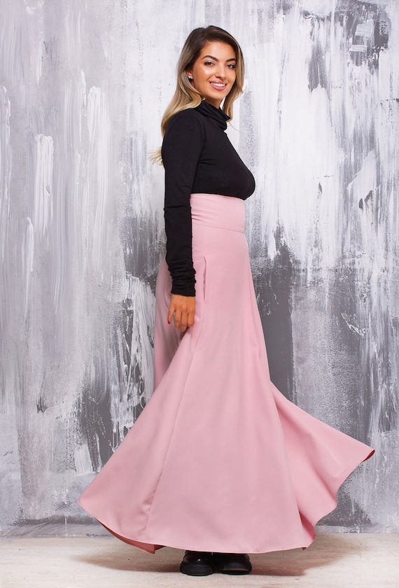 50% SALE Walking Victorian Skirt - All season Skirt Long Maxi Floor Lenght, High or Low Waist, Steampunk Clothing, Black Skirt with Pockets