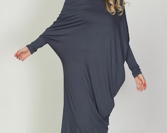 Aran Long Sweater Dress With Open Shoulders Pink Knitted One