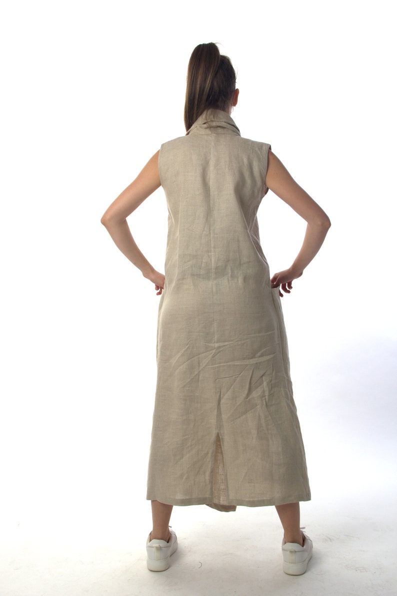 Linen Kimono Dress, Linen Dress, Linen Clothing, Japanese Kimono Dress, Plus Size Clothing, Linen Maxi Dress, Japanese Dress, Long Dress image 3