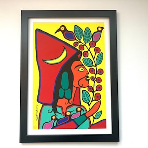 Norval Morrisseau limited-edition silkscreen, signed, framed