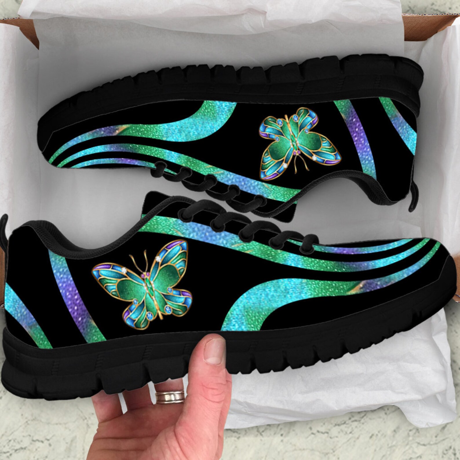 custom shoes butterfly
