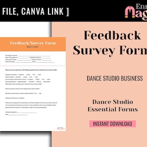Feedback Survey Form PDF & Canva Template - Editable, Printable Customer Satisfaction, Event, Service, Product Review, Feedback Form