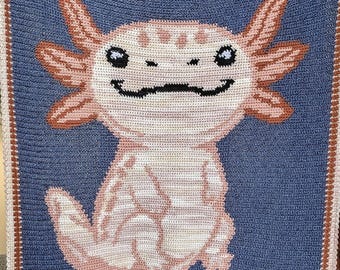 Axolotl crochet graphgan *DIGITAL PATTERN ONLY*, not a finished product