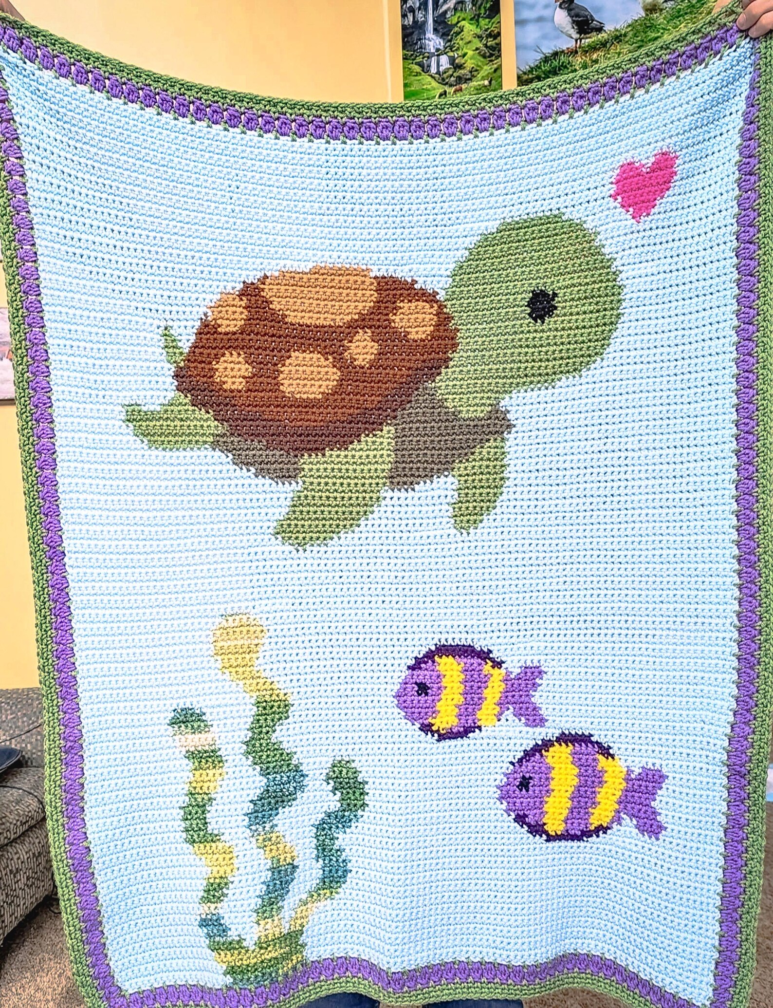 Sea Turtle Baby Graphgan Pattern *DIGITAL PATTERN ONLY*, Not a Finished ...