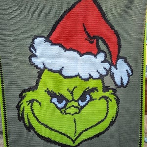 Grinch Crochet Afghan Pattern *DIGITAL PATTERN ONLY* not a finished product