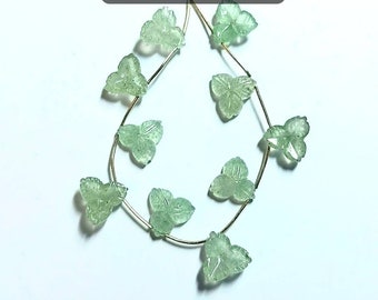 GREEN STRAWBERRY QUARTZ flowers Carving beautiful hand made natural gemstone best quality of 11 pcs GREEN STRAWBERRY QUARTZ flowers Carving beautiful hand made natural gemstone best quality of 11 pcs