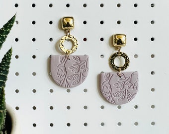 Lilac Earrings, Lilac Statement Earrings, Modern Earrings, Pop of Color Earrings, Purple Dangle Earrings, Acrylic Earrings, Gift for her