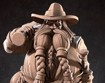 Explorer with shovel |Secret Forge| high quality 3d printed table top rpg miniature from |Bite the Bullet|