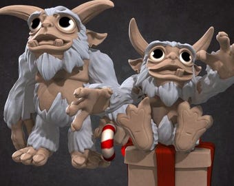 Baby Yeti Miniature | Chibi Snow Monster Companion for D&D, Daggerheart, RuneScape or Pathfinder | 3D Printed Resin RPG Fantasy Mini Figure