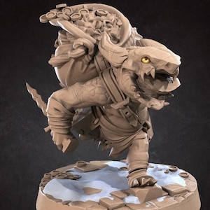 Kobold, Lizardfolk, Reptilian Thief, Rogue, Miniature |Secret Forge| high quality table top rpg miniature by |Bite the Bullet|