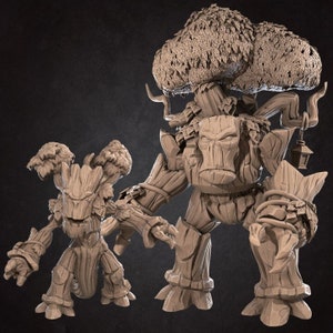 Ancient Treent Fantasy Miniature |Secret Forge| Treant Family Ent Creature Encounter Groot quality table top rpg miniature |Bite the Bullet|