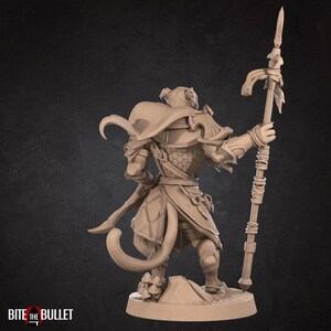 Tabaxi Cheetah Ranger Fighter With Spear Miniature |secret Forge ...