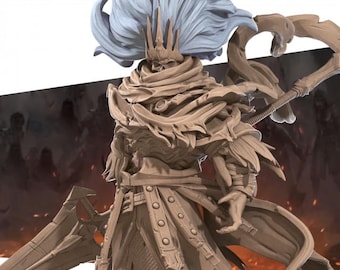 Lord of the Storm Miniature | Lich Undead King for DND, Daggerheart or Pathfinder | 3D Printed Resin Fantasy RPG Mini Figure
