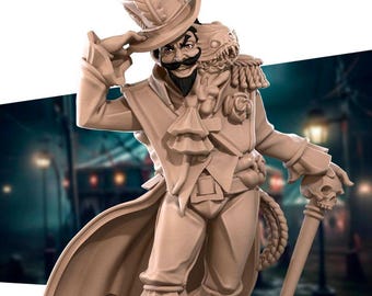 Mutant Circus Ringmaster Miniature - Horror RPG Villain Figure