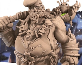 Ogre Chef Miniature | Fishing Village Orc Cook NPC for D&D, Daggerheart, RuneScape or Pathfinder | 3D Printed Resin Fantasy RPG Mini Figure
