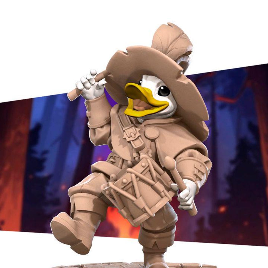 Duck Bard Miniature | Drummer Birdfolk Musician for D&D, Runescape, or ...