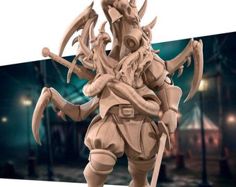 Carnival Horror Mutation Jester Miniature - RPG Tabletop Figure