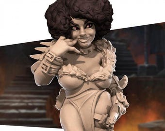 Female Dwarf Rogue Miniature | Pinup Thief Assassin for D&D, Daggerheart, RuneScape or Pathfinder | 3D Printed Resin RPG Fantasy Mini Figure