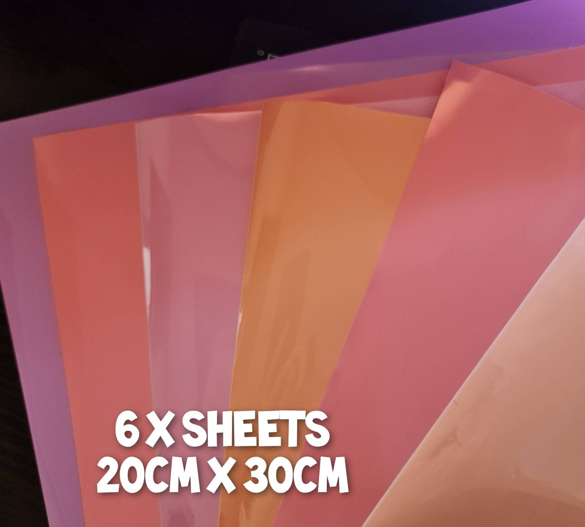 6x A4 vinyl Sheets PERMANENT Glossy mix bundle Pack cricut Etsy