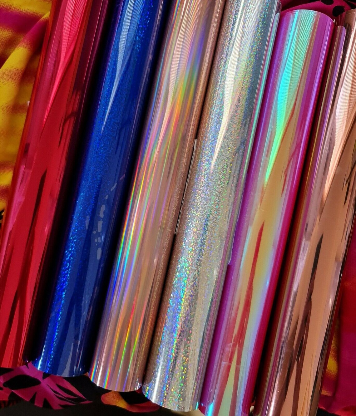 6x Sheets PERMANENT Holographic Pack vinyl cricut cutter Etsy