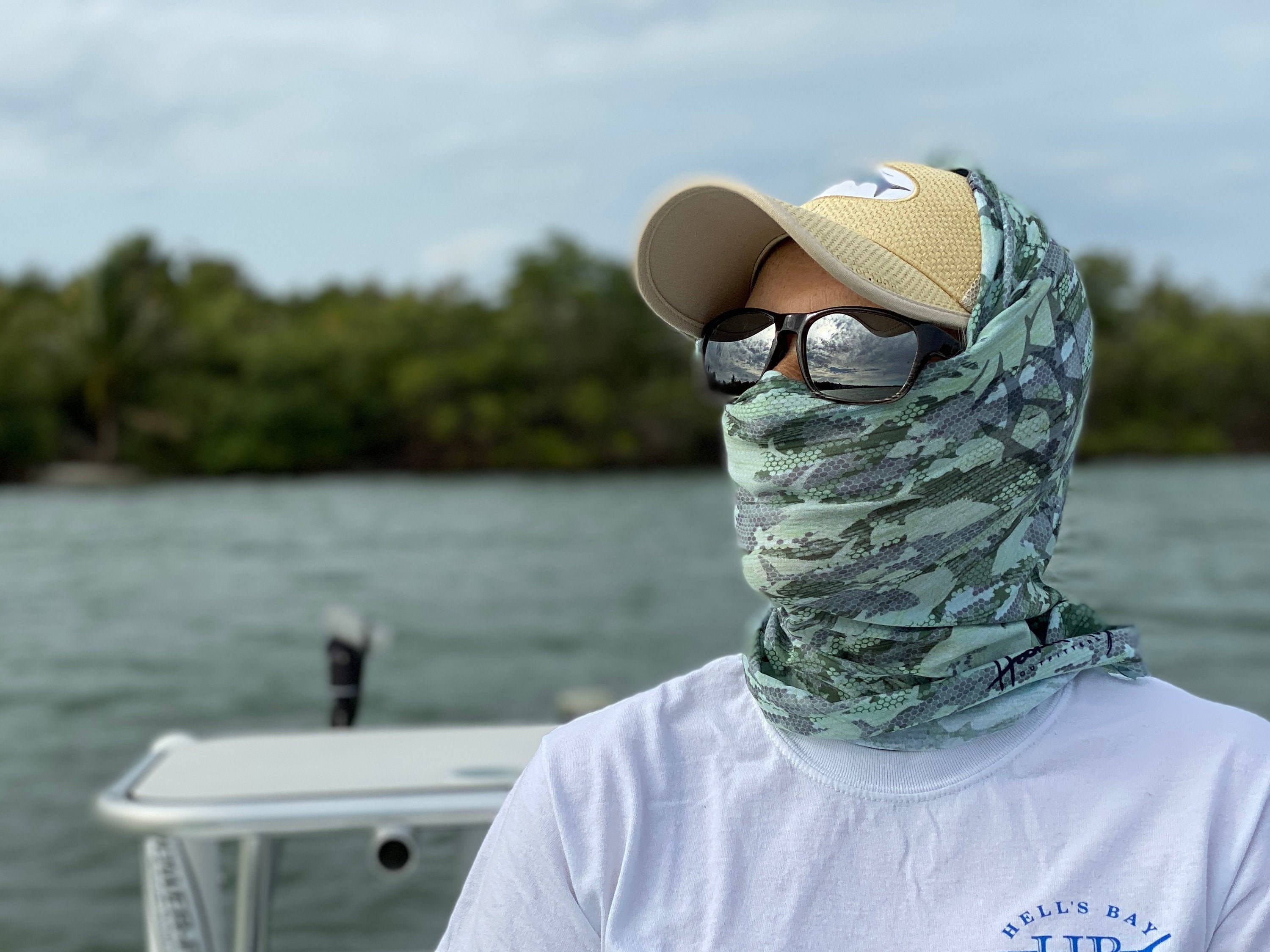 Camouflage Fish Print Unisex Outdoor Fishing and Hunting Sun Protection  Unique Art Face Mask and Neck Gaiter -  Australia