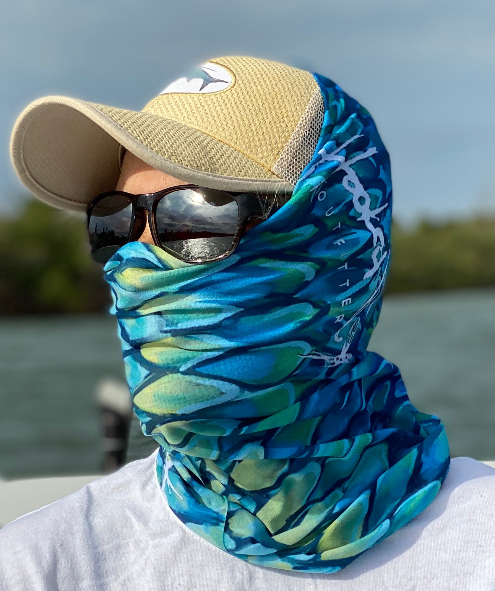3 Pack Deal Unisex Outdoor Fishing and Hunting Sun Protection Unique Art  Face Mask and Neck Gaiter 