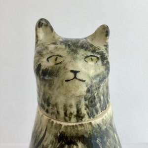 Handmade Ceramic Cat Urn: Personalized Pet Memorial Sculpture