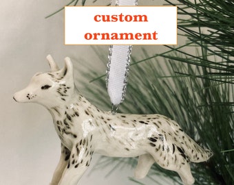 Personalized Hand-Painted Dogs: Custom Ceramic Ornaments for Christmas Holiday