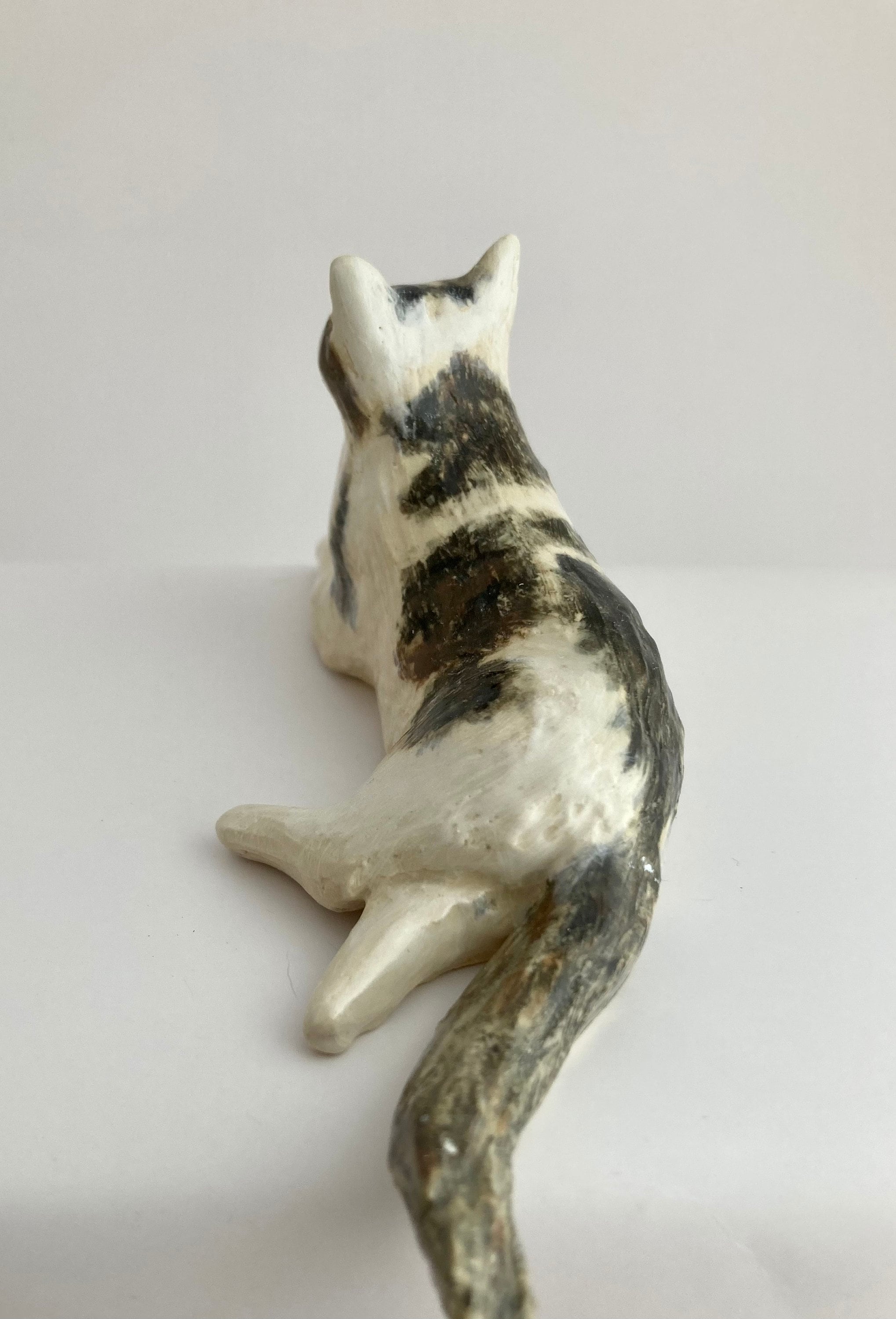 Custom Ceramic Cat Sculpture: Hand-painted Pet Portrait Figurine - Etsy