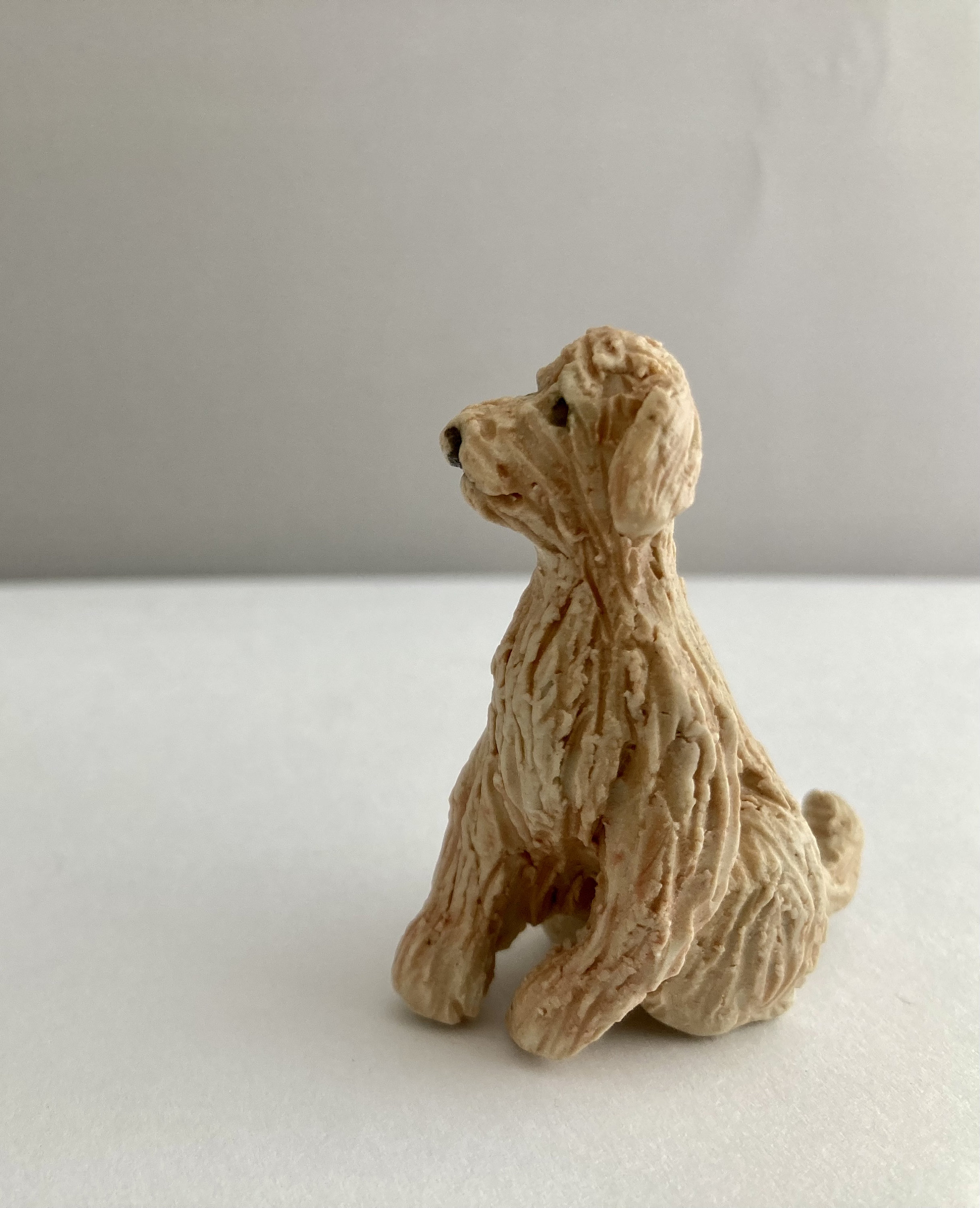 Hand-painted Ceramic Golden Doodle Figurine: Miniature Dog Sculpture - Etsy