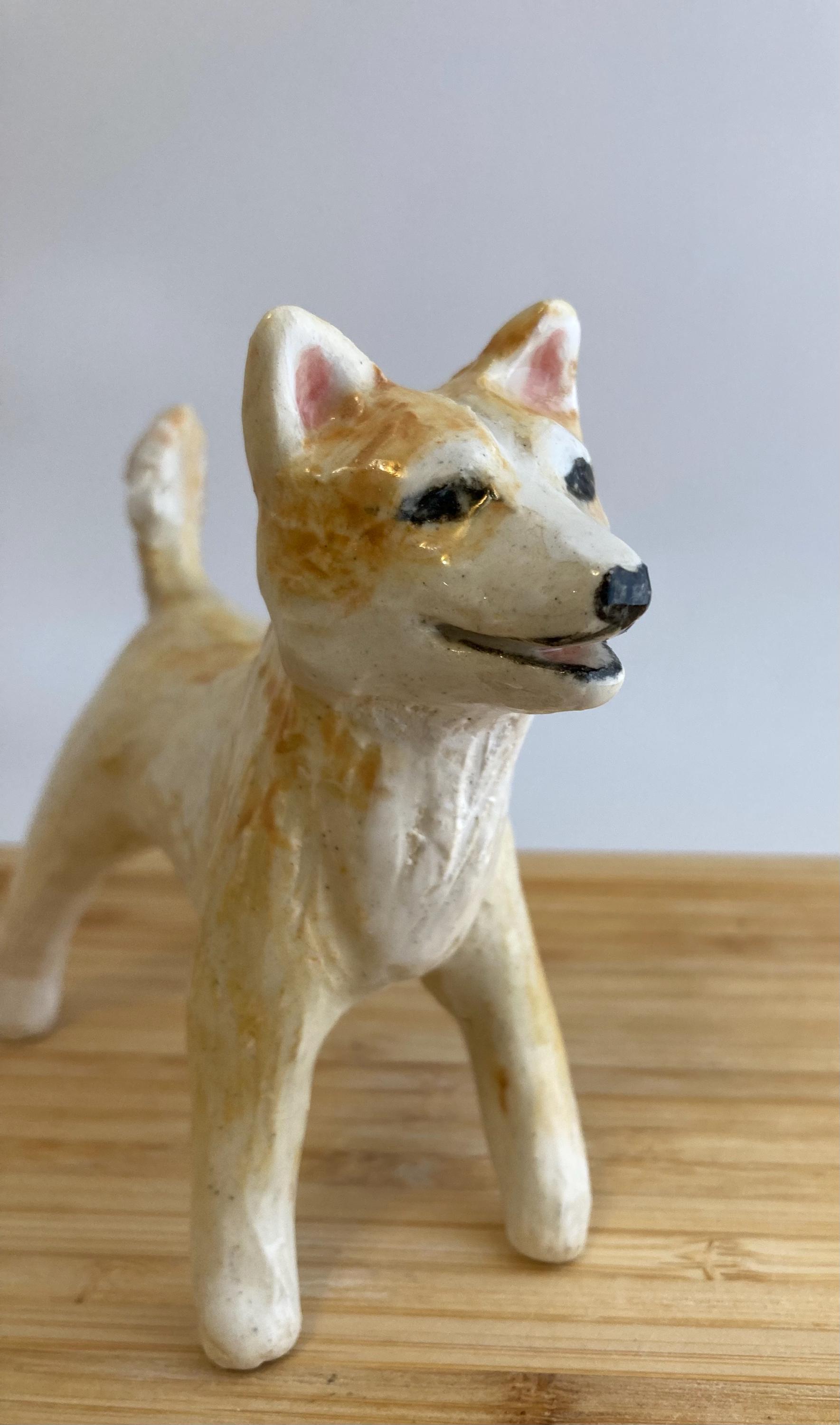 手作り陶器製柴犬置物：カスタムメイドの犬記念像 - Etsy 日本