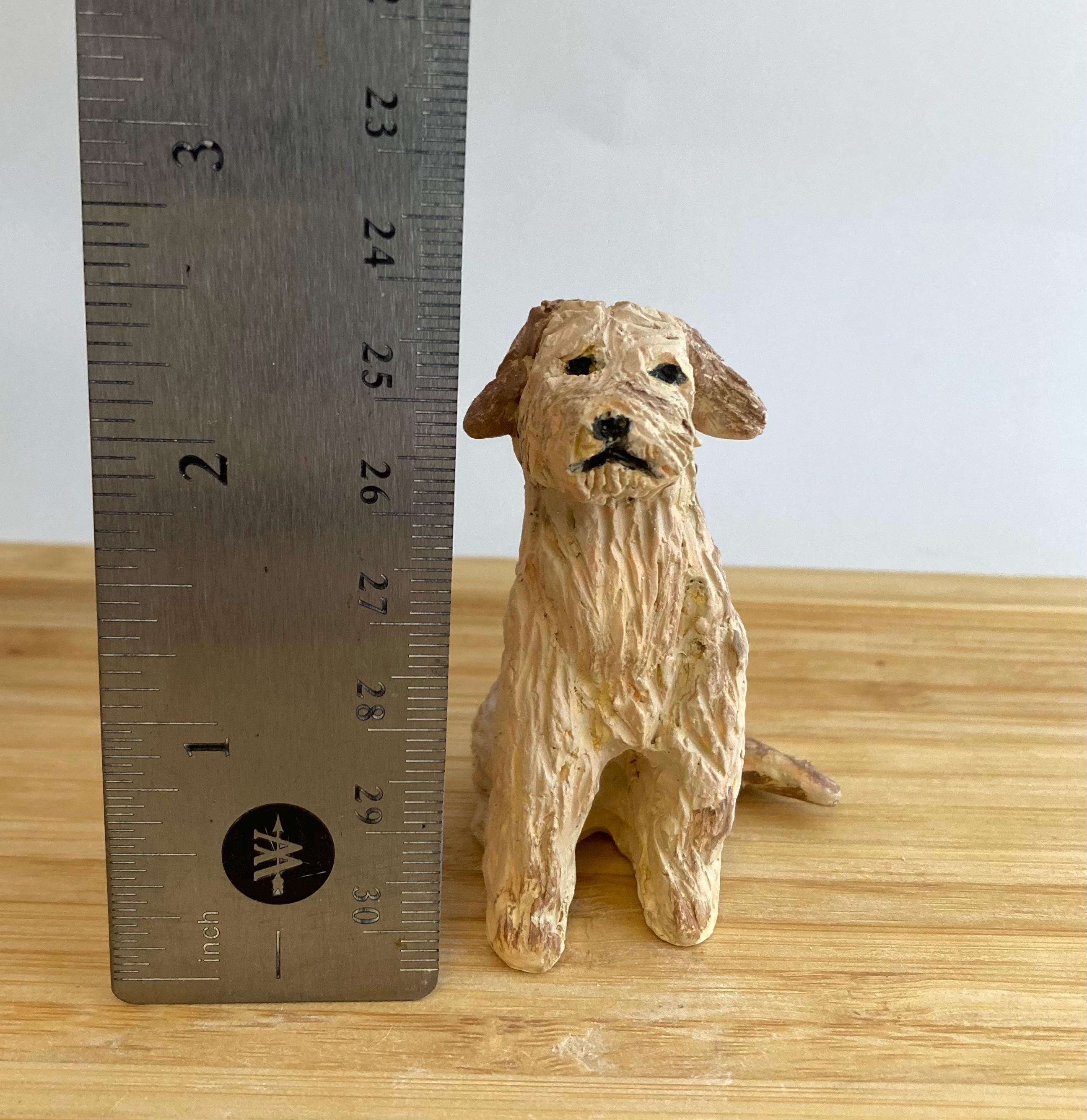 Hand-painted Ceramic Golden Doodle Figurine: Miniature Dog Sculpture - Etsy