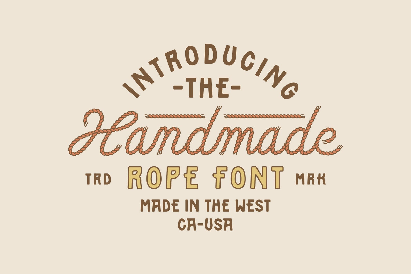 Desert Rope Typeface Western Script Font - Etsy