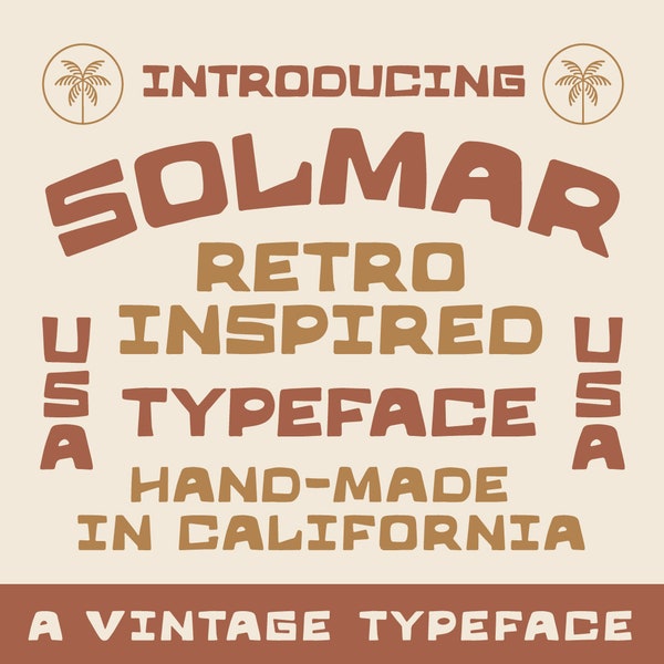 Solmar Typeface | Handmade Font