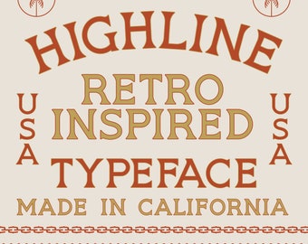 HIGHLINE Font | Vintage Typeface