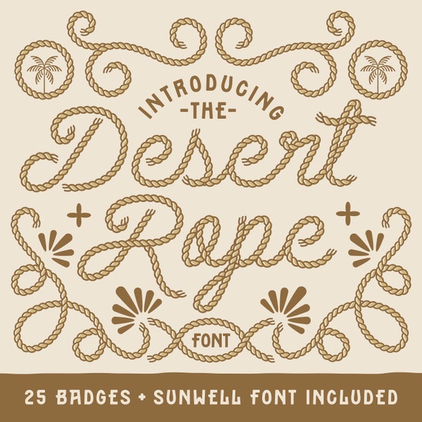 Desert Rope Typeface | Western Script Font