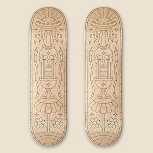 Skull Skateboard Deck