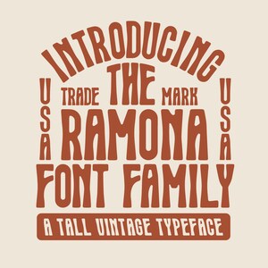 Ramona Typeface | Vintage Font - Etsy