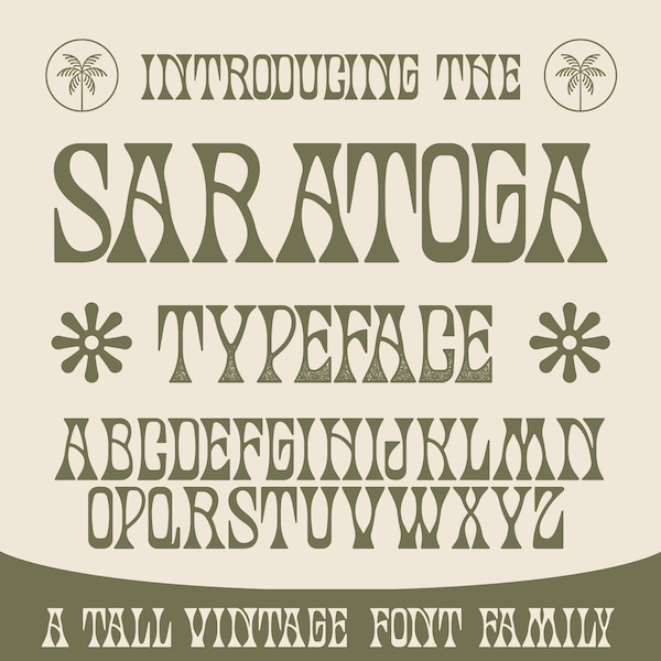 Saratoga Typeface | Psychedelic Font