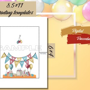 Printable Happy Birthday Greeting Card, Downloadable Card, Happy ...