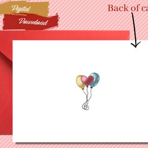 Printable Happy Birthday Greeting Card, Downloadable Card, Happy ...