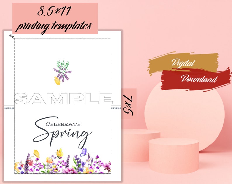 Spring Out Card Printable Spring Greeting Card, Downloadable Card, Celebrate Spring ...