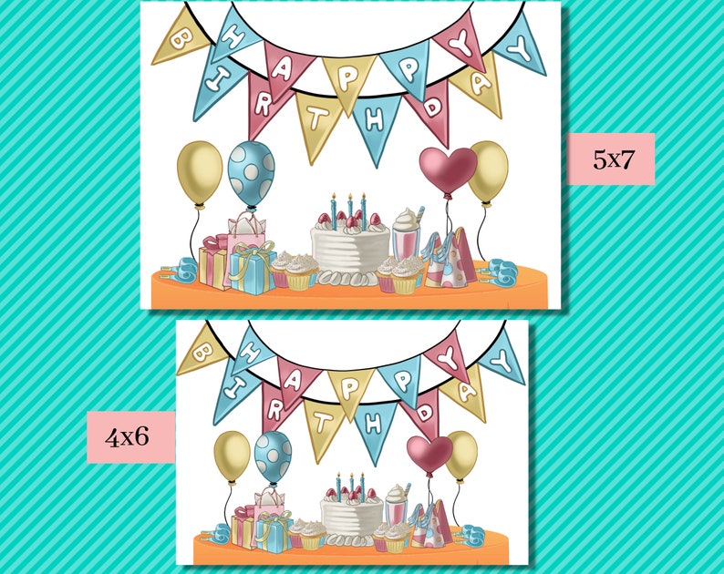 Printable Happy Birthday Greeting Card, Downloadable Card, Happy ...