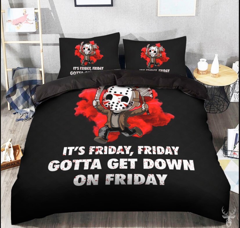 Jason Voorhees Friday Bedding Set With Twin Queen King Size Etsy