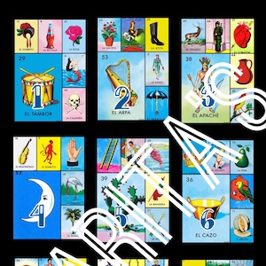 Loteria Mexicana Board Card 54 cards only 9 numbers