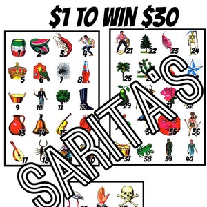Loteria Mexicana Board Card 1 für 30 Low Baller Schnellverkäufer 50 Zahlen